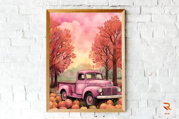Download Beautiful Pumpkin Truck Autumn Wall Art - Premium Bundle